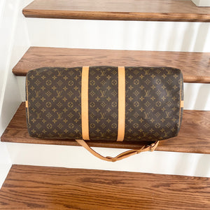 Authentic Louis Vuitton Monogram Keepall 55 Bandouliere