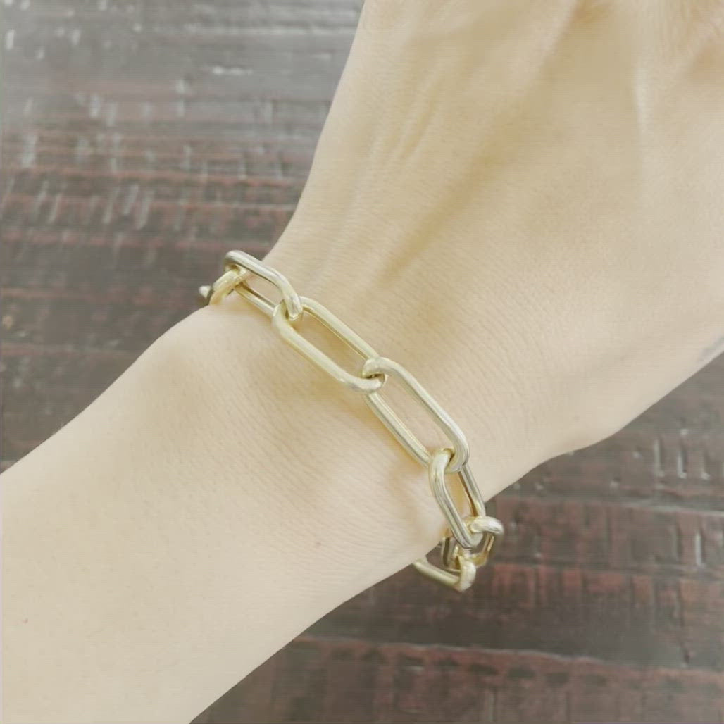 14k Yellow Gold Chubby Chain Link Bracelet