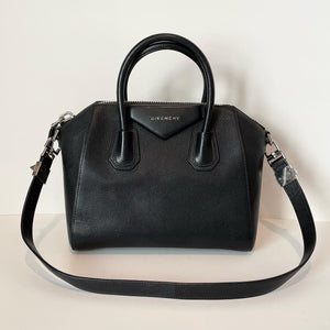 Authentic Givenchy SugarGoatskin Small Antigona Black