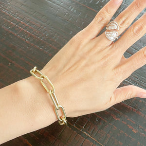 14k Yellow Gold Chubby Chain Link Bracelet